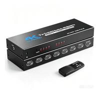 HDMI Switch, 4K@60Hz HDMI Switcher 7 in 1 Out with Wireless IR Remote Supports 3D Dolby Vision/Atmos for HDTV Digital Projectors Home Cinema BOX, PS5/4, Roku, Fire Stick