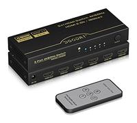 HDMI Switch 5 in 1 Out 4K@60Hz, DGODRT HDMI Splitter Switcher with Remote, 5 Port Hdmi 2.0 Switch Box Hub for 3D, HDCP2.2, HDR, Compatible with Xbox, PS5/4,Fire Stick,Roku,Blu-Ray Player