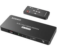 HDMI Switch 5 In 1 Out, Switch HDMI Splitter 4K with Remote, Auto Switcher Supports 4K 3D UHD HDR for PS5, PS4, PS3, Roku, DVD, Blu-ray, Xbox, PC, TV