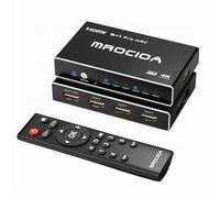 HDMI Switch Splitter 5 in 1 Out 4K 60Hz/ HDCP2.3/ Multifunctional Remote for Auto Switch on off/eARC/Allm/Vrr/CEC/HDR10+/Dolby Vision. Switcher selector Box hub Multi Adapter for Multiple Extra Port