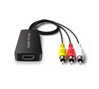 HDMI to AV Converter HDMI to RCA Composite Converter Adapter, Support PAL/NTSC, Support 1080P, Compatible with Roku/Fire Sitck/PS4/Xbox/Spectrum Box/Old Sanyo TV/Old LG TV/Old CRT ect.