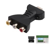 HDMI to AV Converter Portable, HDMI to RCA Adapter with Red White Yellow AV Output, Supports 720p 1080i 1080p Video & Audio Component Composite Converter for HDTV, DVD, Projector, Home Theater Systems