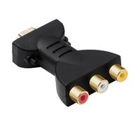 HDMI to AV RGB RCA Converter, 1080P High-Definition Audio Video Converter HDMI to 3 RGB Adapter, Component Video Audio Converter Gold Plated Interface Compatible with Xbox PS2 STB VHS TV Laptop