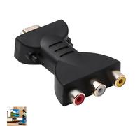 HDMI to AV RGB RCA Converter, Gold Plated HDMI to RCA 1080P AV Adapter Video Audio Adapter, Male Female RGB Cable for PC, Laptop, Xbox, TV, Camera, DVD, USB Charging, Compatible with Older Devices