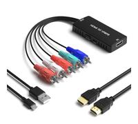 HDMI to Component Converter, YPbPr + R/L Audio Adapter Converter 1080P 5RGB Converter for Blu-ray DVD, STB, PS3, PS4, Fire Stick, PC, Xbox, Roku, DVD Players