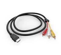 HDMI to RCA cable, 1080p, 1.5 m, HDMI male to 3 RCA, AV audio video