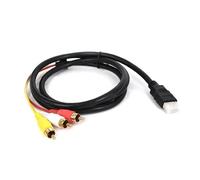 HDMI To RCA Cable 1080P 5ft/1.5m HDMI Male To 3-RCA Video Audio AV Cable Connector Adapter Transmitter For TV HDTV DVD 2025 G6T8