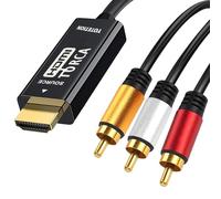 HDMI to RCA Cable 15FT with IC, HDMI Male to 3-RCA AV Cable Video Audio Component Converter Adapter 1080P Cable for TV HDTV DVD