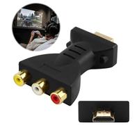HDMI to RCA Converter 1080p High Definition Hdmi to AV Converter Gold Plated Interface Red White Yellow Video Audio Male Female RGB RCA Component Converter for TV Laptop Xbox PS2 PS3 Camera DVD