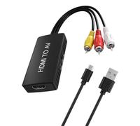 HDMI to RCA Converter, HDMI to AV Adapter with RCA Composite Video Converter, PAL/NTSC Switch Supports for TV Stick, Roku, DVD, PS3, Fire Stick, Old TV, Monitor, Projector, Android Televison Box