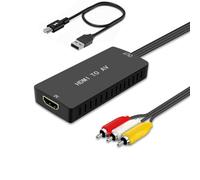 HDMI to RCA Converter, HDMI to Composite Video Audio Converter Adapter, HDMI to AV, Supports PAL/NTSC for PS4, Xbox, Switch, TV Stick, Blu-Ray, DVD Player,
