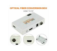 HDMI to RF Coaxial Converter with Remote Control - Analog TV Modulator (PAL/NTSC)