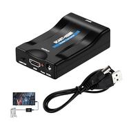 HDMI to SCART Converter Adaptor, 1080P HD Video Audio Convert to Analog SCART CVBS Signal, HDMI to SCART Adapter Support PAL/NTSC USB Cable Powered Compatible with PS3 PS4 SKY DVD PC Blu-Ray Old TV