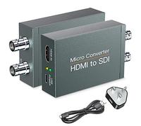 HDMI to SDI Converter, HDMI to 3G-SDI/HD-SDI, Audio Embedder 2 Way SDI Converter Dual SDI Output Adapter Support 1080P for Camera Home Theater