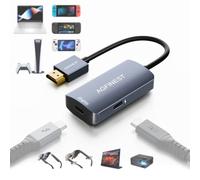 HDMI to USB-C Adapter 4K@60Hz 2K@120Hz - HDMI Source to USB-C Display, Aluminum Housing, for PS5, Xbox, Switch, Laptop, Fire TV Cube to AR Glasses (XREAL, Rokid, RayNeo, Viture), Portable Monitors