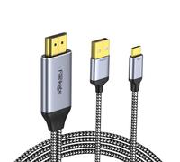 HDMI to USB C Cable 4K60Hz 10FT, HDMI Source to USB C Monitor Display Adapter, Compatible with Xreal Air, Xreal One, Nreal, RayNeo,Rokid AR Glasses, Steam Deck Dock, PS5, Xbox, Portable Monitor