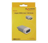 Hdmi To Vga Adapter Delock 65472 White NEW