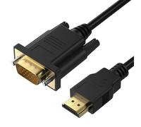 HDMI to VGA Cable 1.8M, Uni-Directional 1080P 60Hz HDMI to VGA Digital Video Converter Cable, HDM I Output to VG A Input Converter Cord [Male to Male] for Projector, Desktop, Laptop, Monitor,HDTV