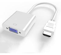 HDMI to VGA, Gold-Plated HDMI to VGA Adapter (Male to Female) Compatible for Computer, Desktop, Laptop, PC, HDTV (White)