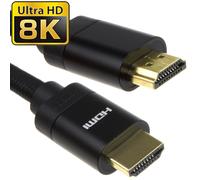 HDMI v2.1 Ultra High Speed HDR 8K 4K 60Hz 48Gbps eARC Cable 0.5m BLACK