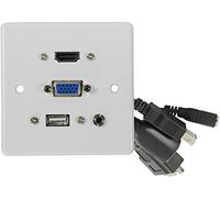 HDMI+VGA+3.5MM+USB WALLPLATE | Wall Plates and Floor Boxes Audio Visual Cable, 1 X Qty - 122.395UK