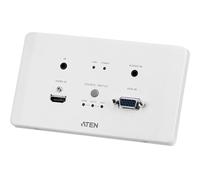 HDMI & VGA HDBaseT Transmitter with EU Wall Plate/PoH (4K@100m) (HDBaseT Class A) VE2812AEUT ATEN