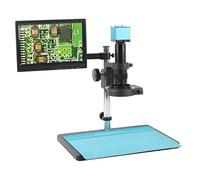 HDMI VGA Type-c PC 2MP 1080P Industrial Video Microscope Camera + 180X 300X Zoom C Mount Lens For PCB Soldering Phone Repair PCB inspection (Color : B, Size : 180X)