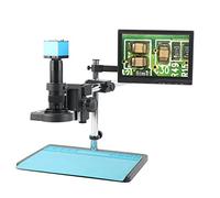 HDMI VGA Type-c PC 2MP 1080P Industrial Video Microscope Camera + 180X 300X Zoom C Mount Lens For PCB Soldering Phone Repair PCB inspection (Color : D, Size : 120X)