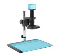 HDMI VGA Type-c PC 2MP 1080P Industrial Video Microscope Camera + 180X 300X Zoom C Mount Lens For PCB Soldering Phone Repair PCB inspection (Color : A, Size : 500X)