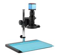 HDMI VGA USB Video Microscope Camera 200X 0.7X-5X Adjustable Monocular Microscope Zoom C Mount Lens Set For PCB Soldering Phone Repair PCB inspection (Color : 14MP HDMI VGA)