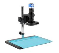 HDMI VGA USB Video Microscope Camera 200X 0.7X-5X Adjustable Monocular Microscope Zoom C Mount Lens Set For PCB Soldering Phone Repair PCB inspection (Color : 12MP 4K HDMI)