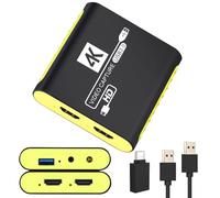 HDMI Video Capture Card for Nintendo Switch 2, 1080P 60FPS USB 3.0 Game Capture with 4K@30Hz Passthrough, Plug & Play Streaming Device for PS5/Xbox/OBS/PC/Mac, Yellow