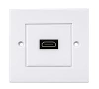 HDMI Wall Plate Panel Faceplate, Single Port Faceplate, HDMI Socket Outlet with Durable ABS Cover, Wall-Mounted Panel for Home Cinema, Office, Flush Fit Cable Plate with Mounting Screws