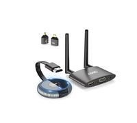 HDMI Wireless Video Transmitter and Receiver Pro - Up to 6 RXs, 5.8G Support HDMI Loopout/OLED Screen/3 Power/Smart Channel, for Photography,Laptop,Monitor,Camera,TV,Projector 500M