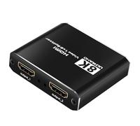 HDMI2 1 Splitter in 2 Support 8K60hz 4K120hz 1080P240hz 3D CEC Duplicate Compatible with TV Box Computer DVD Player