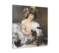 HDMINE Caravaggio Painter Work（Bacchus） poster Canvas Painting Wall Art Decorative Picture Prints Modern Decor 16x16inch(40x40cm)