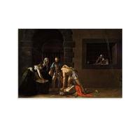 HDMINE Caravaggio Painter Work（Beheading of Saint John The Baptist） poster Painting On Canvas Wall Art Scroll Picture Print Living Room Walls Decor Homes 16x24inch(40x60cm)