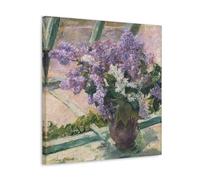 HDMINE Claude Monet Painter Work（Lilacs in A Window） poster Wall Art Bedroom Prints Home Decor Hanging Picture Canvas Paintings 12x12inch(30x30cm)