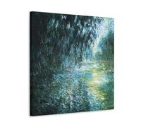 HDMINE Claude Monet Painter Work(Morning on The Seine) poster Decorative Painting Canvas Wall Art Living Rooms Bedroom Painting 16x16inch(40x40cm)