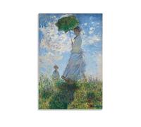 HDMINE Claude Monet Painter Work（Woman with A Parasol） poster Canvas Wall Art Decorative Bedroom Modern Home Print Picture Artworkss 12x18inch(30x45cm)