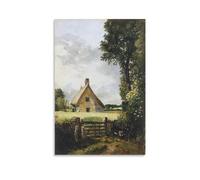 HDMINE John Constable Painter Work(A Cottage in A Cornfield) poster Wall Art Bedroom Prints Home Decor Hanging Picture Canvas Paintings 08x12inch(20x30cm)