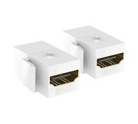 hdmis Keystone Insert - Wall Mounted Coupler Adapter in Pack of 2, Straight Extension Module, Female to Female Connector | AV Signal Pass Through for Strea