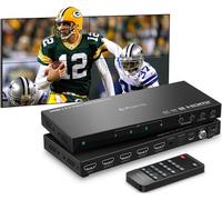 HDMl Video Wall Controller 2x2 4K, PORTTA Video Wall Processor with 11 Splicing Modes, RS232, 180° Rotate, Audio Extractor, 2x2,1x2,1x3,1x4,2x1,3x1x4x1, 4 tv Screens into 1 Wall Display