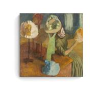 HDMMXEN Edgar Degas Paintings :The Millinery Shop,Art Poster Canvas Wall Art Picture Prints Hanging Photo Gift Idea Decor Homes Artworks 16x16inch(40x40cm)