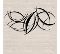 HDMOZUYT Abstract Line Metal Wall Art, Modern Geometric Flowing Curved Lines Wall Decor, Mid Century Metal Irregular Artwork, Housewarming Gift, Luxury Style Hanging Decor for Living Room Bedroom Off