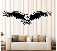 HDMOZUYT American Bold Headed Eagle Spread Wings Bird Flight Mural Wall Art Decor Vinyl Sticker P111 (L 45 in X 17 in)