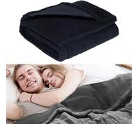 HDMOZUYT Love Blanket Waterproof, Flannel Cotton Double Blanket Protects Bed, Sofa, Mattress and Furniture (Black L: 145 * 165CM)