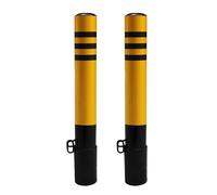 HDMOZUYT Safety Bollard Yellow Traffic Barriers Metal Bollard Parking, Removable Bollard with Embedment Sleeve, Easy to Install for Parking Lot and Construction lot(2PCS - Yellow) (2PCS yellow)