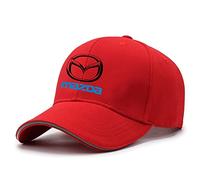 HDOEHLXF Men's Baseball Caps for Mazda Print Running Cap Adjustable Summer Sun Casual Hat Visor Hats Trucker Cap Unisex Duckbill Cap - Teen Gift-Red||one_Size