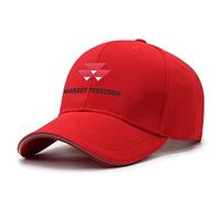 HDOEHLXF Unisex Baseball Hats for Massey Ferguson Print Duckbill Cap Strapback Cap Adjustable Summer Sun Hat Sports Cap for Outdoor - Teen Gift-Red||one_Size